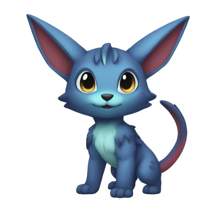 a anthro chibi-style Fakémon-hybrid full body sticker