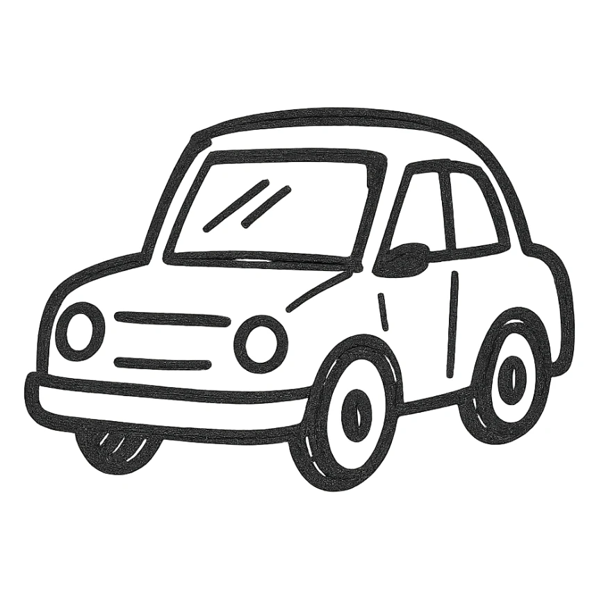 자동차 손그림 아웃라인 아이콘 스타일 sticker