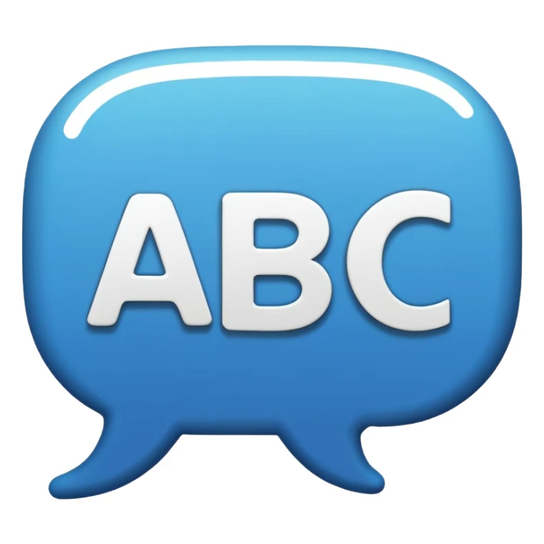 Abc with a speech bubble sticker