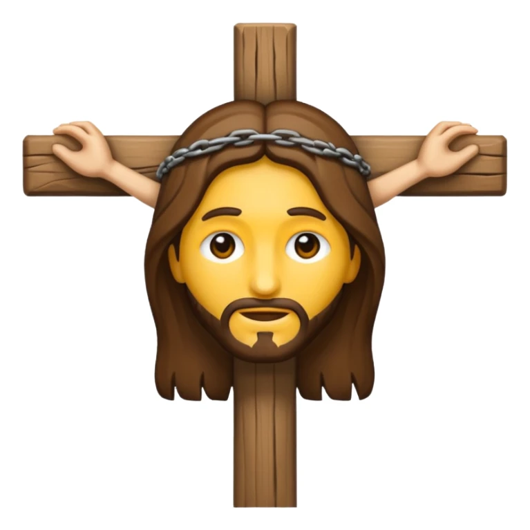 Hazme un emoji con jesuscristo en la cruz sticker