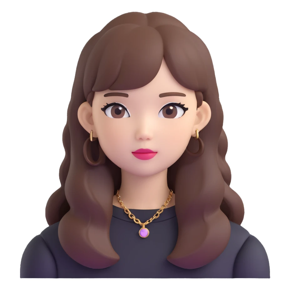 Jennie from BLACKPINK with brown hair sticker