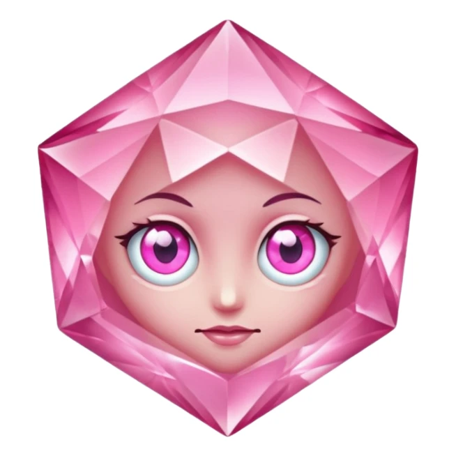 pink diamond with eyes but no face and beautiful sticker