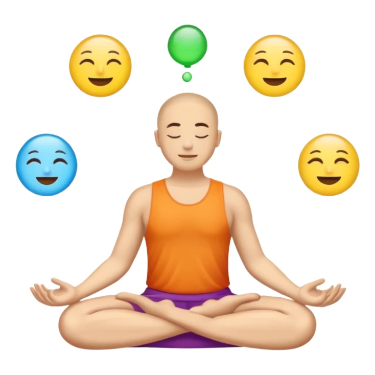  split circle: one half shows a party emoji 🎉 (pleasure), the other a person meditating 🧘 (meaning)—flat vector style, labeled “Type 1” and “Type 2.” sticker
