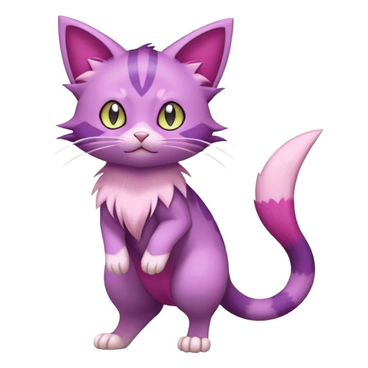 Purrloin-Skitty-Pokémon-Fakémon-hybrid-creature (full body) sticker