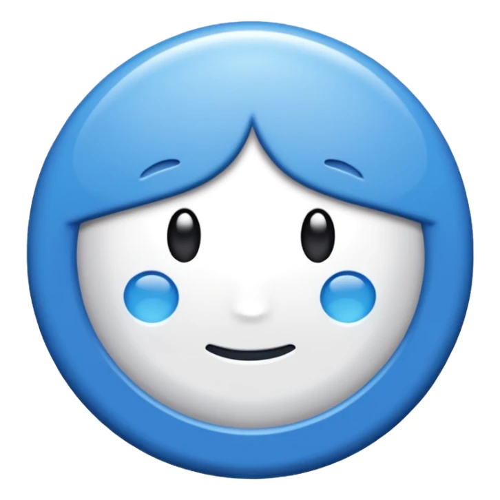 Quiero que hagas un círculo azul y con un chulo en el medio sticker