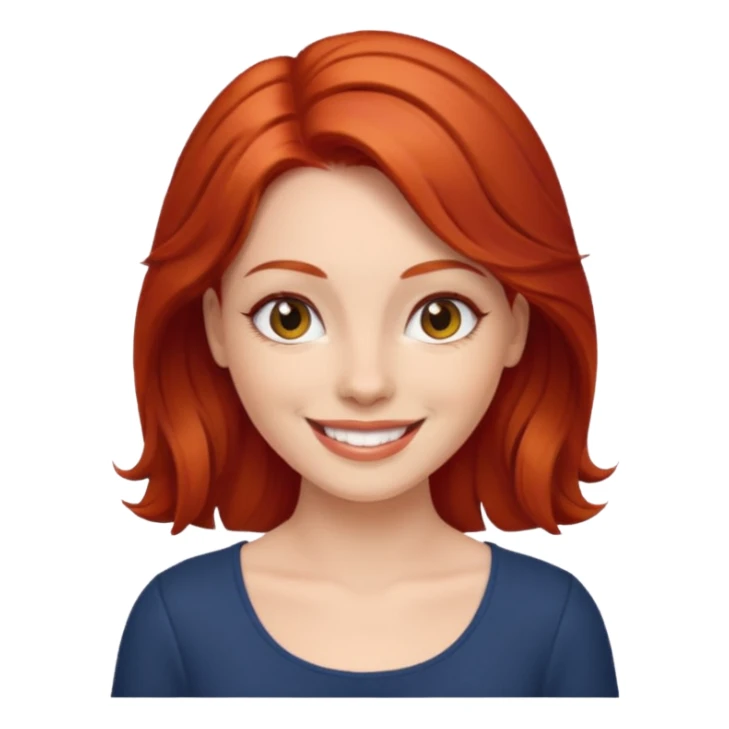 red hair lady and brunette girl smiling sticker