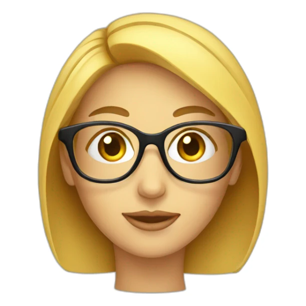 woman eyeglass sticker