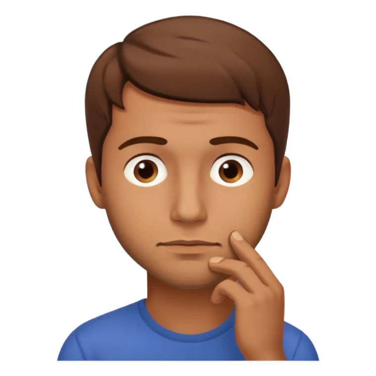 man rubbing chin in thought sticker