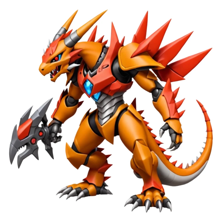 Digitigrade Cool Badass thin slim elegant  Wargreymon-Guilmon-Pokémon-Digimon-Fakémon-fusion-hybrid-creature sticker