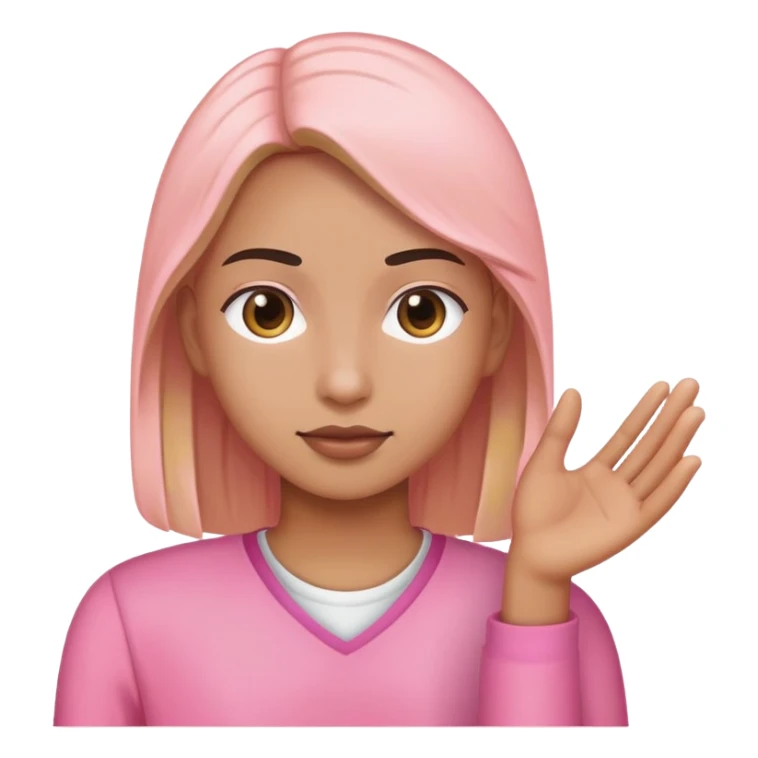 volunteer person in pink color helping others sticker