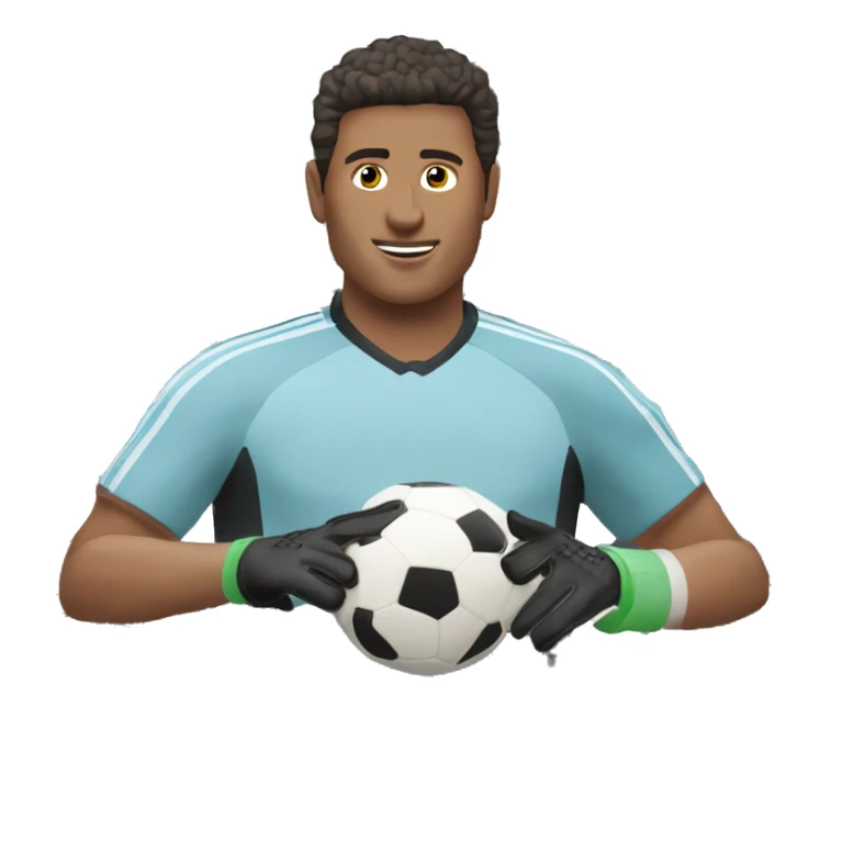 portero de futbol haciendo una parada con guantes sticker