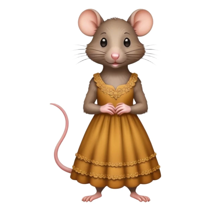Rat in a dress sticker