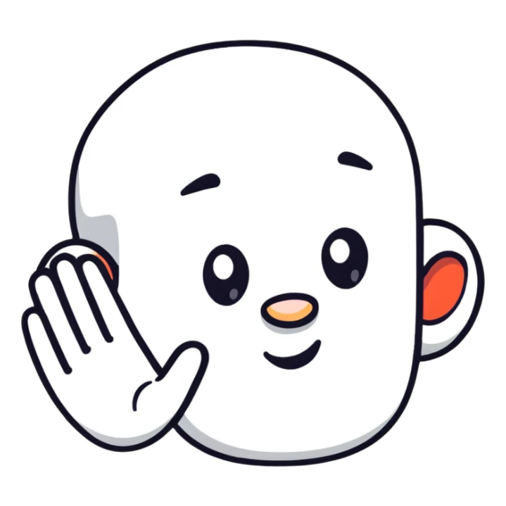 Person pointing to ear, deaf individual sticker