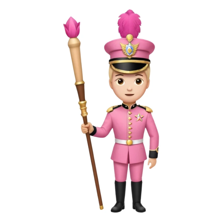 Parade Marchers, drum major, pink uniform sticker