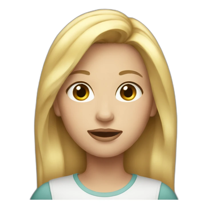 siri female with blond hair sticker