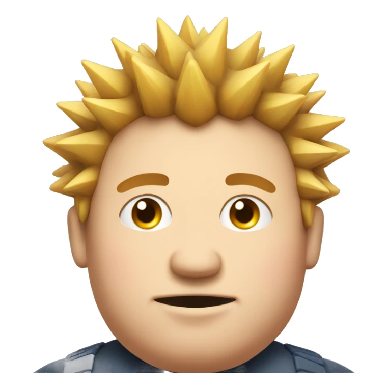Fat short dude with spiky hair sticker