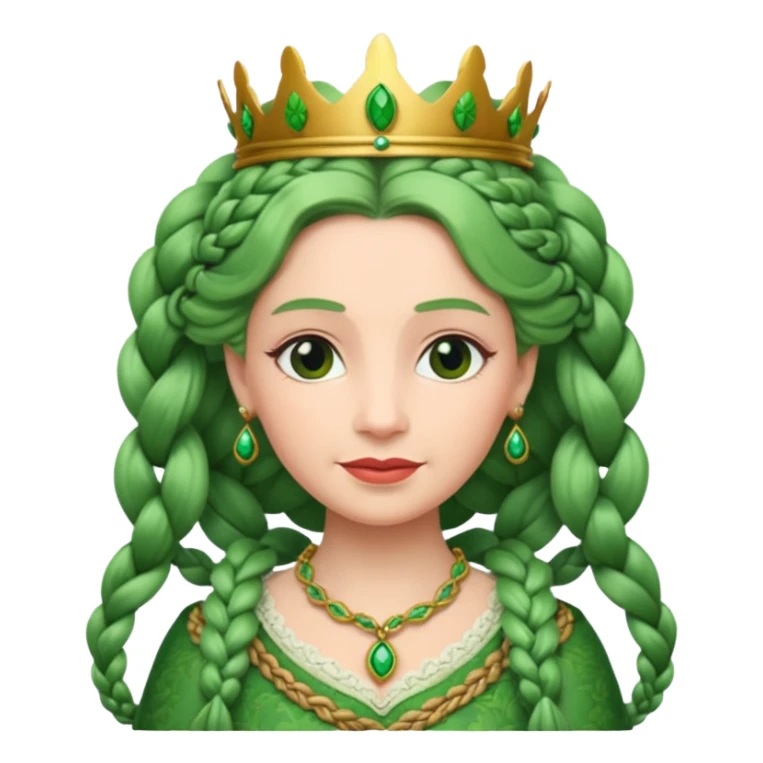 The queen with vine-like hair sticker
