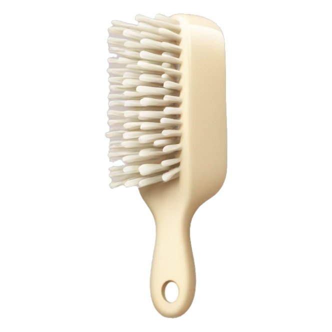 cream color hairbrush  sticker