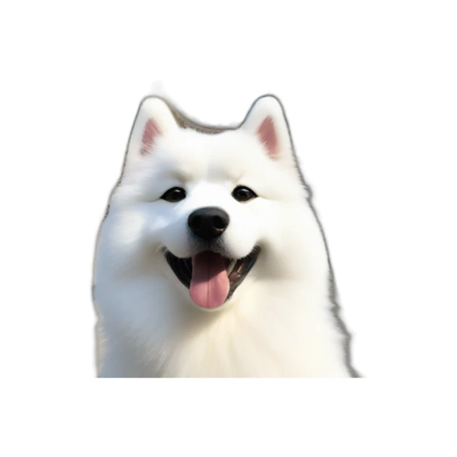 happy samoyed and the cathedral of reims sticker