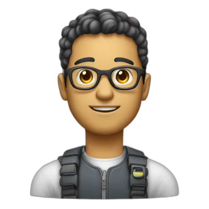Mirko.ai, the AI Software Engineer – make him a young smart engineer – thats like the robot, but more friendly looking. sticker