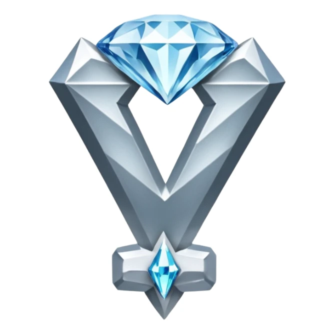 The official "2" from the Smite 2 logo but in a "Diamond" texture. sticker