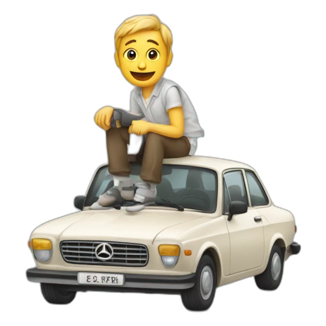 Un dromadaire sur une voiture sticker