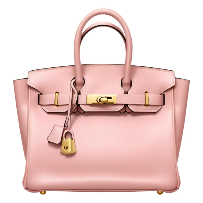birkin bag light pink gold hardware  sticker