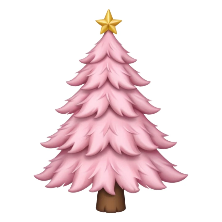 pastel pink christmas tree with pink ribbon sticker