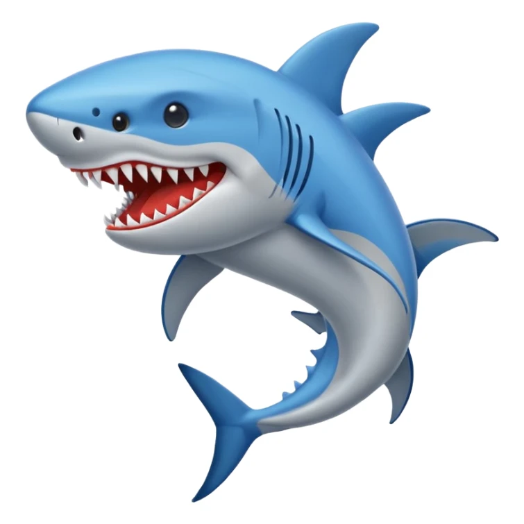 Un tiburón con tenis Nike azules sticker