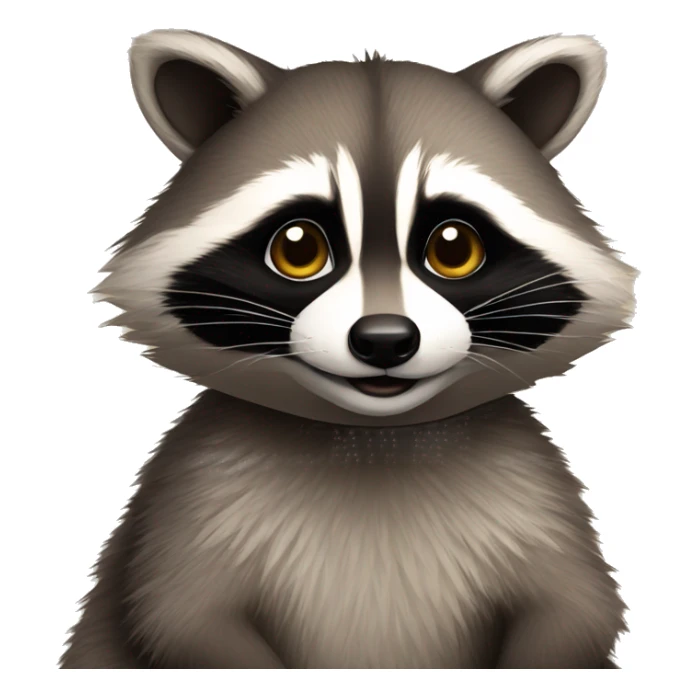 racoon siting sticker