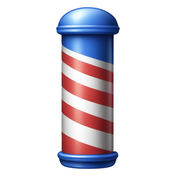 barbershop pole with red white and blue stripes sticker