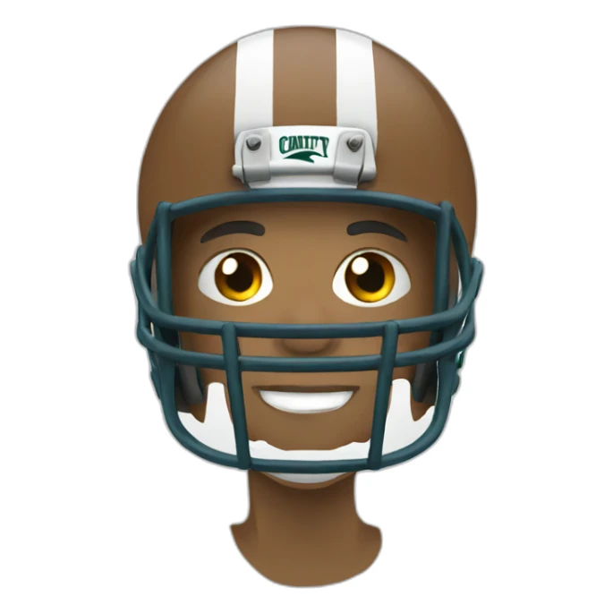 football as head sticker