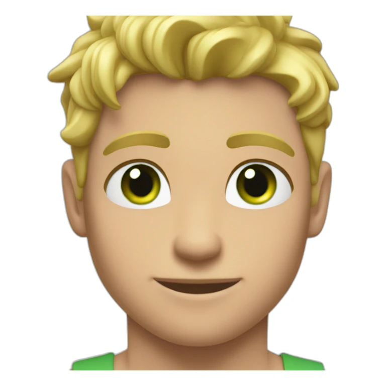 Muscular boy, shirt off, blond hair ,green eyes sticker