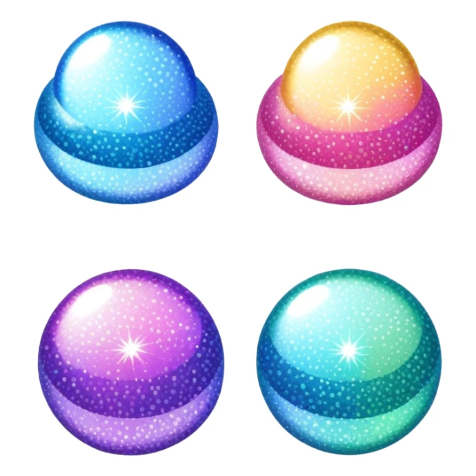 three AI-style sparkles in a group, each sparkle displays a different fabric pattern texture, modern design sticker