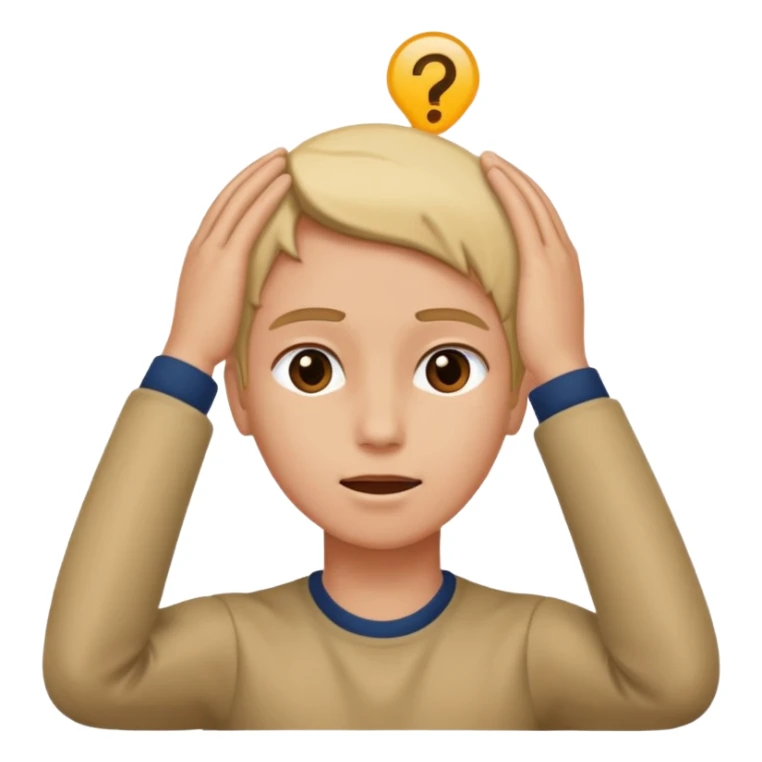 Como el segundo pero con la otra mano se señale la cabeza sticker