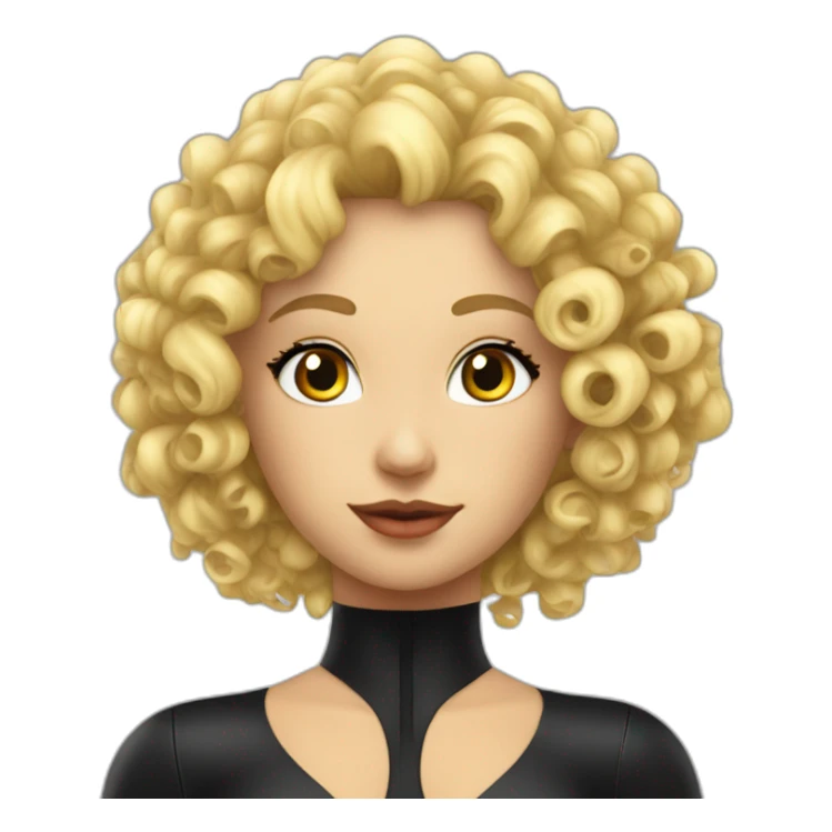 curly-blonde-woman-latex-black-catsuit sticker