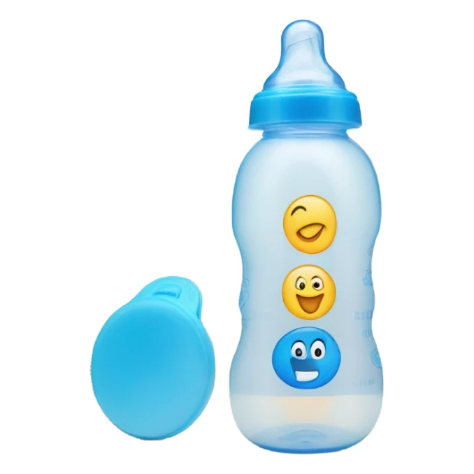 Blue bottle for the baby sticker