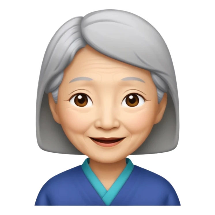 asian grandmother recent more simple sticker