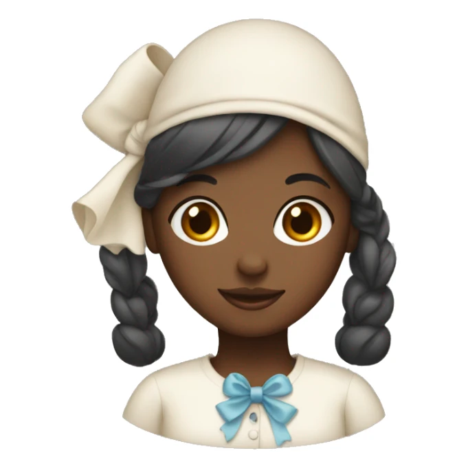 Black girl wearing a bonnet  sticker