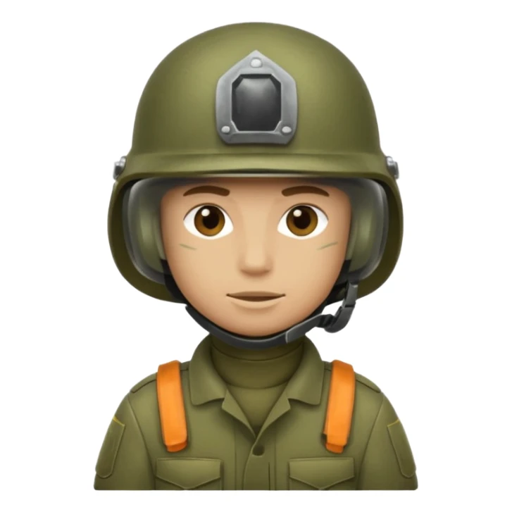 Make an army soldier helmet with a face sticker