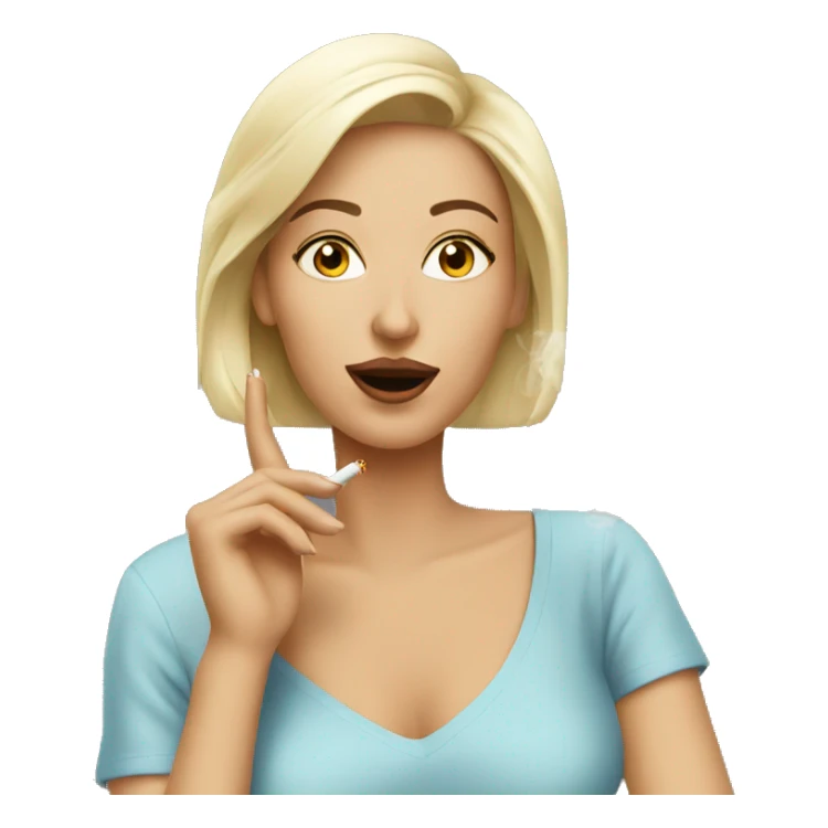 pretty woman smoking sticker