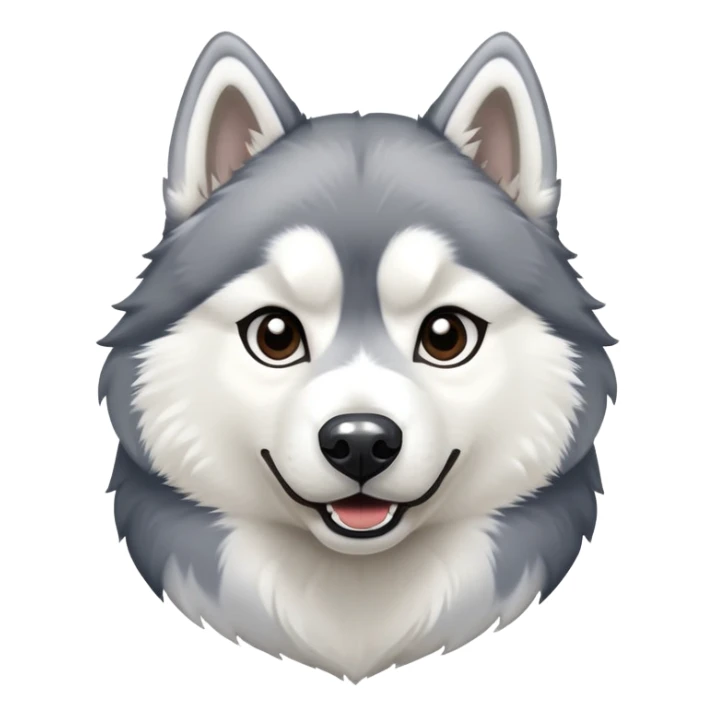 Proud victorious husky with chest puffed out sticker