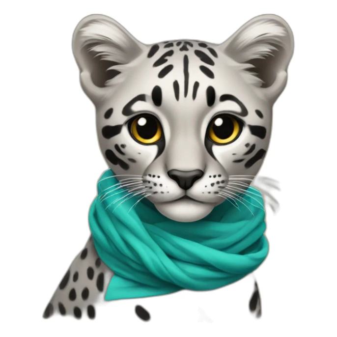 Panthère avec un foulard autour du cou sticker