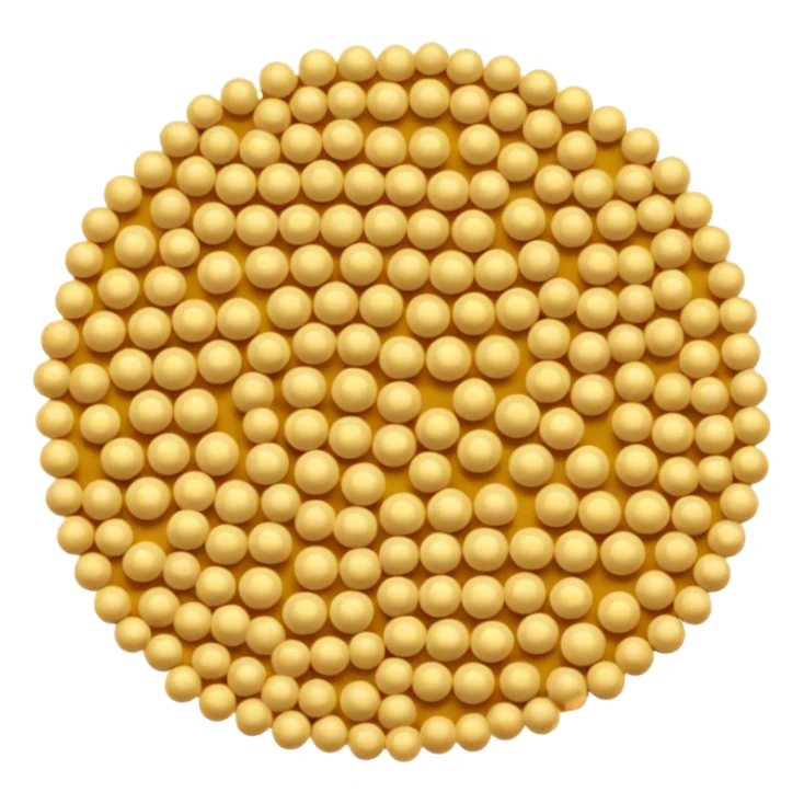 a simple pile of light-yellow, beige-tinted mustard seeds, round and small sticker