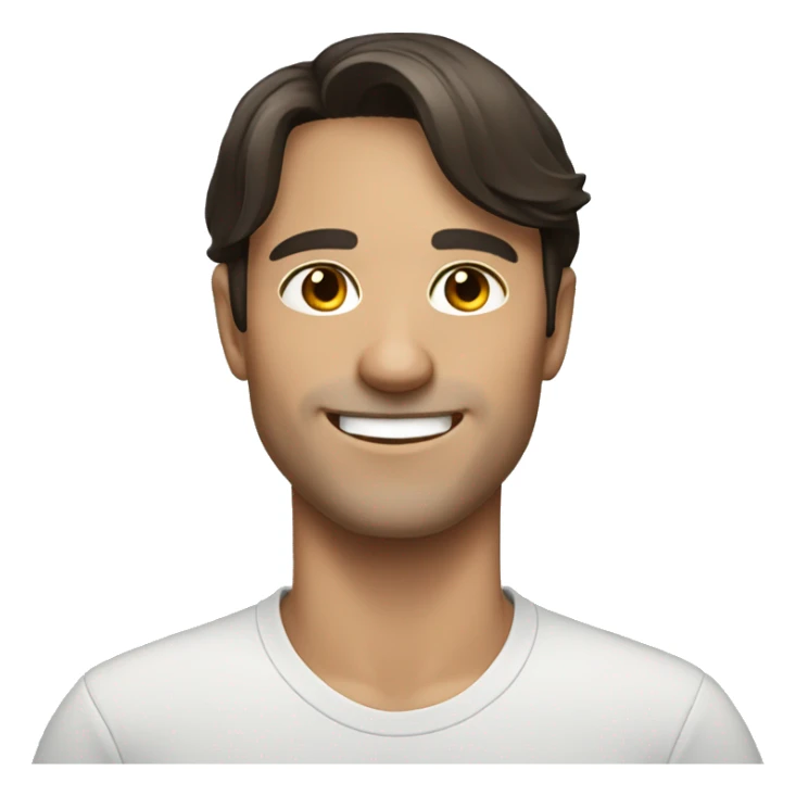 smiling brunette male portrait sticker