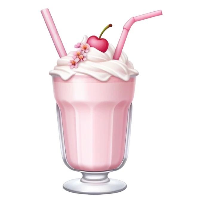 Cute Pastel pink Cherry Blossom Sakura Milkshake sticker