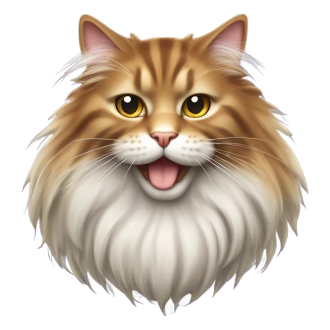 long hair cat smoking a cigarette  sticker