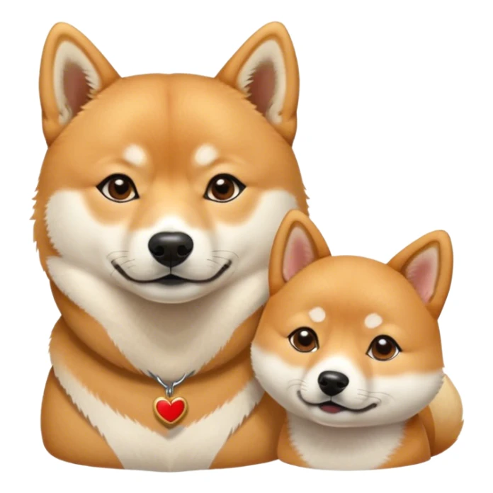 Korean Jindo with a shiba inu in love sticker