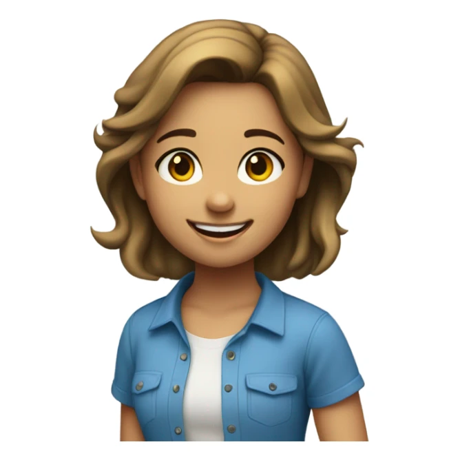 smiling girl with blue shirt that says Central Heights sticker