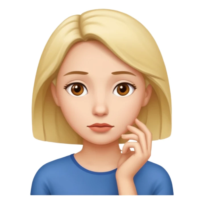 The woman is wondering sticker